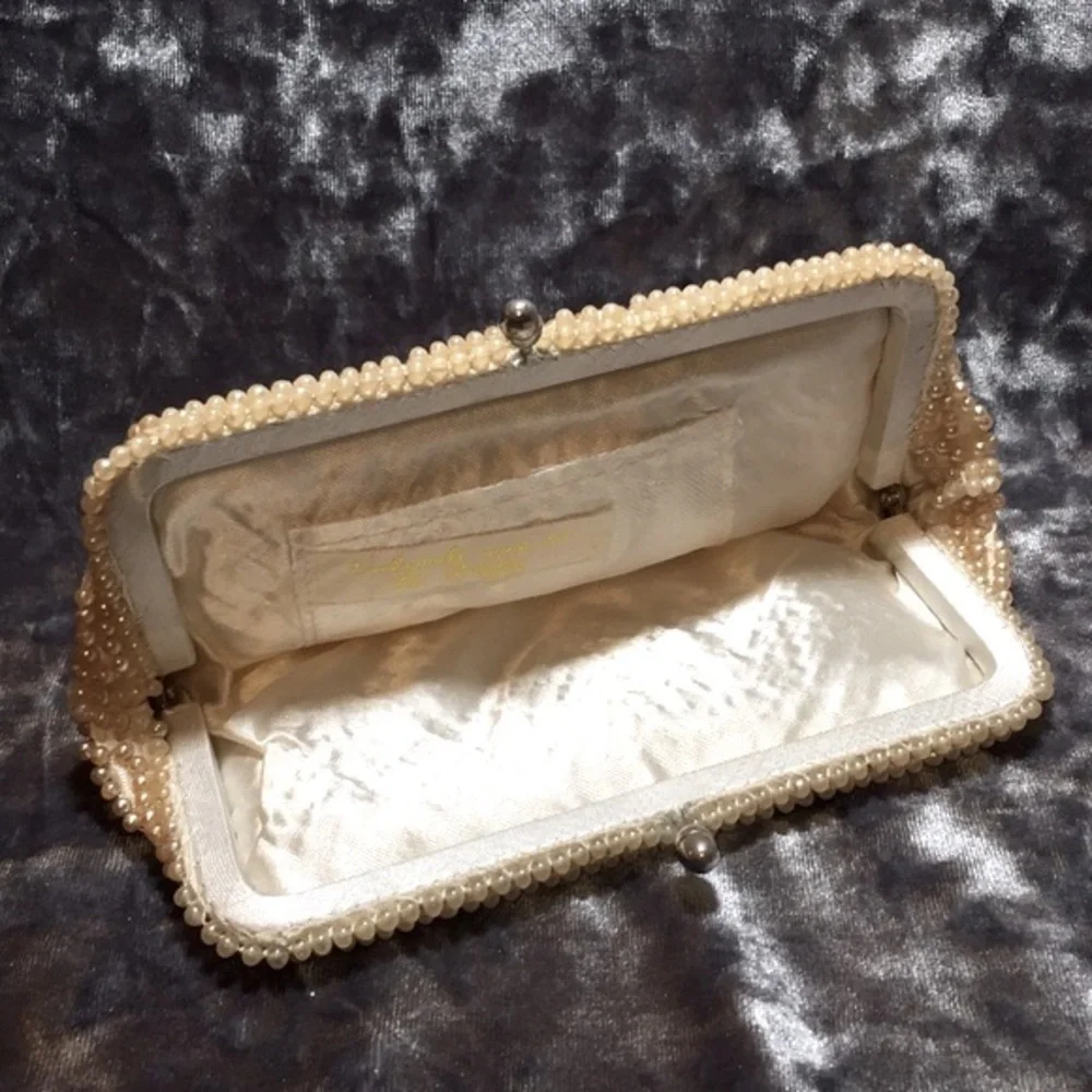 Vintage Beaded Clutch Evening Bag La Regale Mid Century Glam